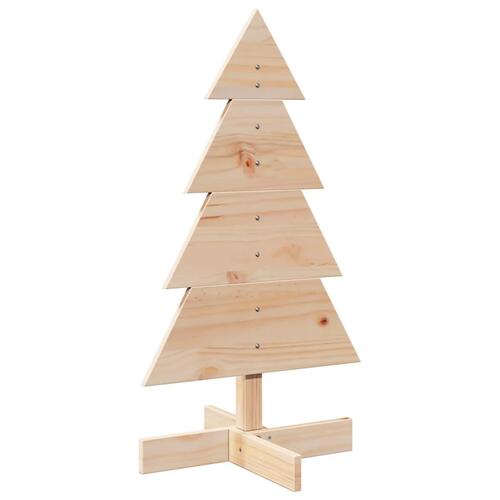 Dekorativt juletræ 80 cm massivt fyrretræ
