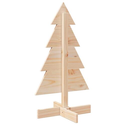 Dekorativt juletræ 80 cm massivt fyrretræ