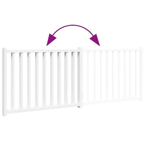 Hundelåge 2 paneler 150 cm foldbar massivt gran hvid
