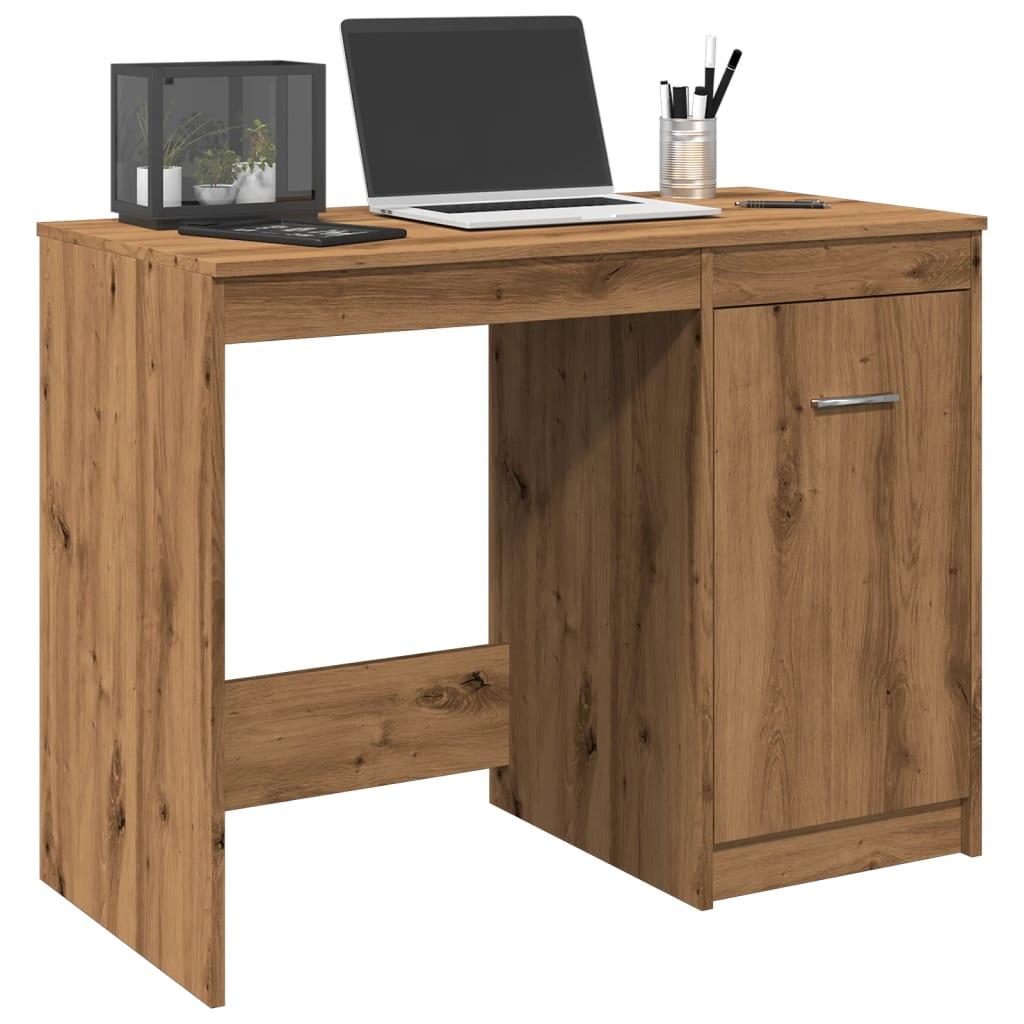 Skrivebord 100x50x76 cm konstrueret træ kunsteg
