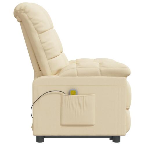 Massagestol stof cremefarvet