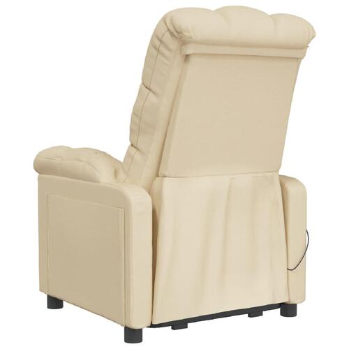Massagestol stof cremefarvet