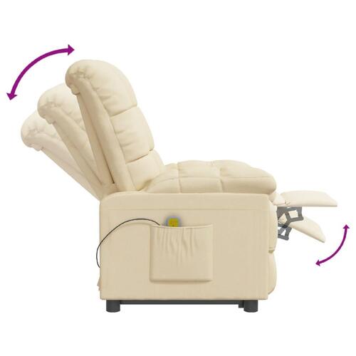 Massagestol stof cremefarvet