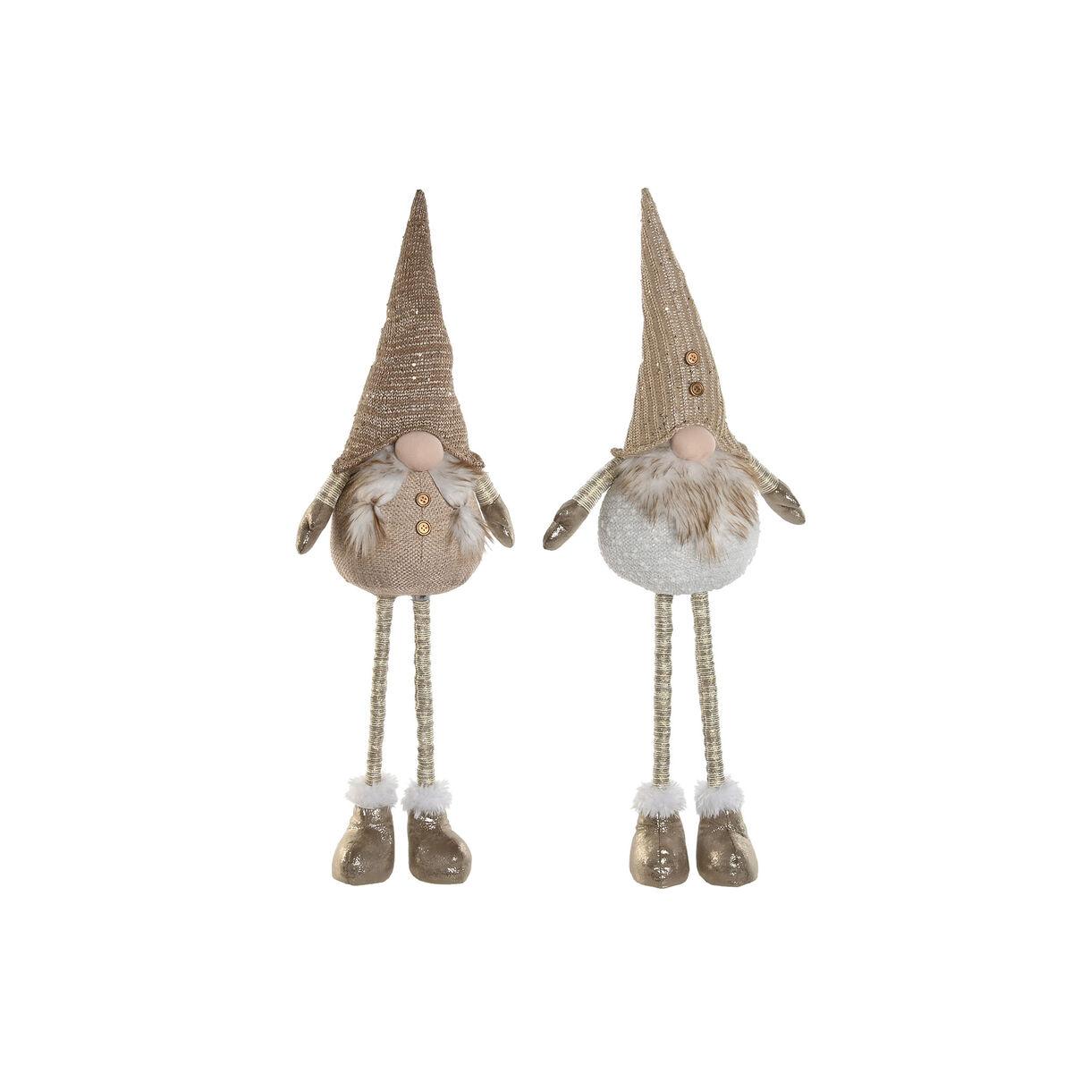 Julepynt - hvid/beige dværge, 58 cm (sæt á 2)