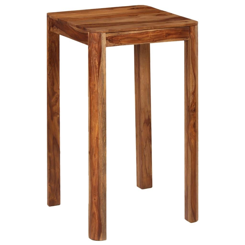 Barbord massivt sheeshamtræ 60 x 60 x 107 cm