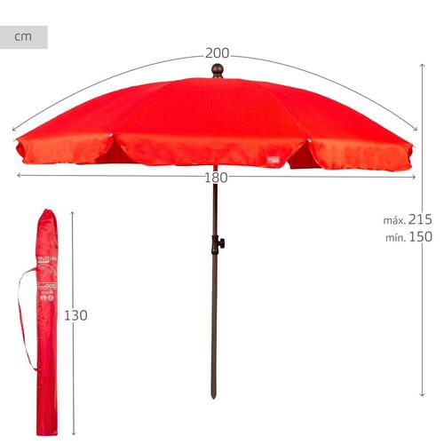 Parasol Aktive 200 x 215 x 200 cm (4 enheder)