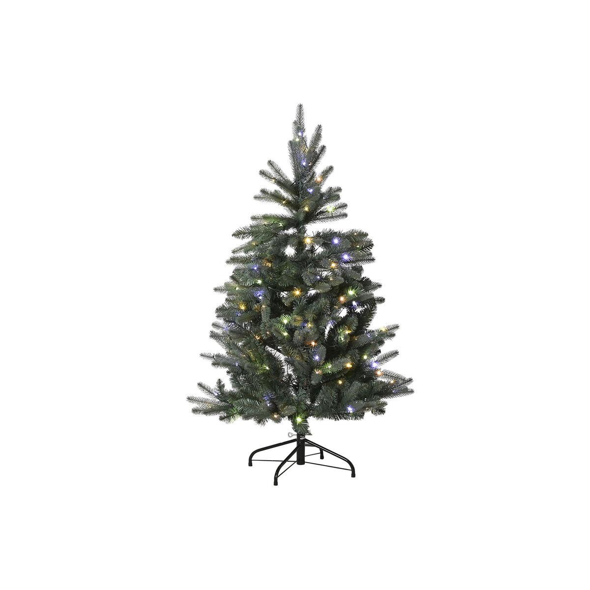 Juletræ med LED-lys, grøn, 130 cm