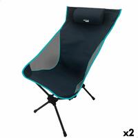 Sammenklappelig campingstol Aktive 61 x 99 x 55 cm (2 enheder)