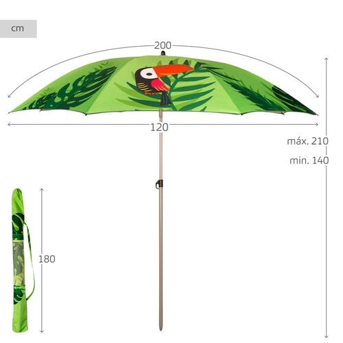 Parasol Aktive 200 x 210 x 200 cm 200 x 215 x 200 cm (6 enheder)