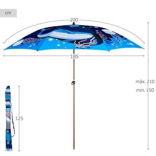 Parasol Aktive 200 x 215 x 200 cm (6 enheder)