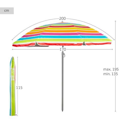 Parasol Aktive 200 x 195 x 200 cm (6 enheder)