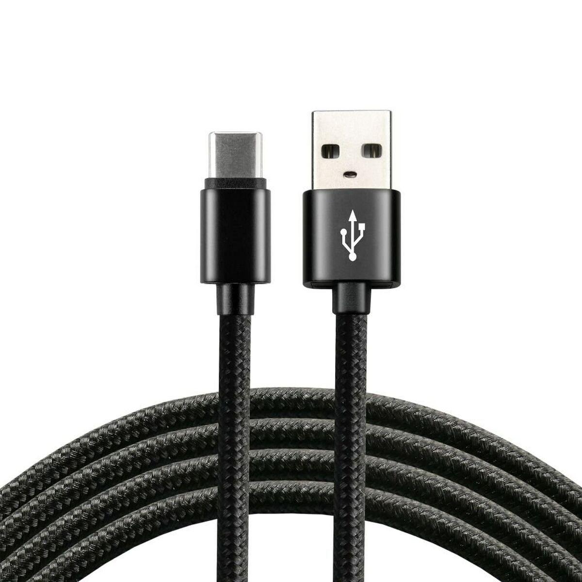 Kabel USB C EverActive CBB-1CB Sort 1 m