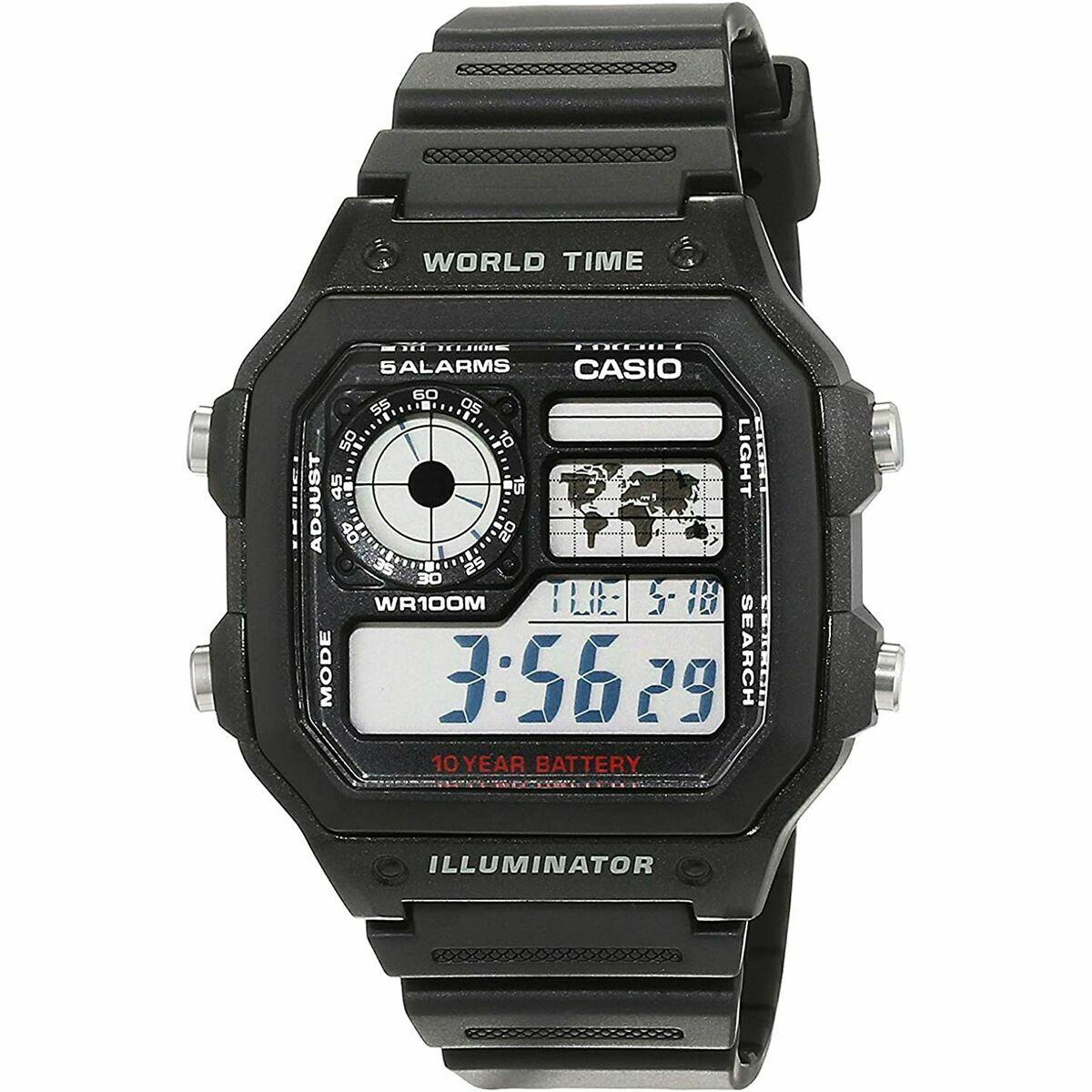 Casio herreur AE-1200WH-1AVEF - sort digital armbåndsur