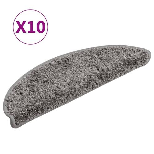 Trappemåtter 10 stk. 56x17x3 cm grå