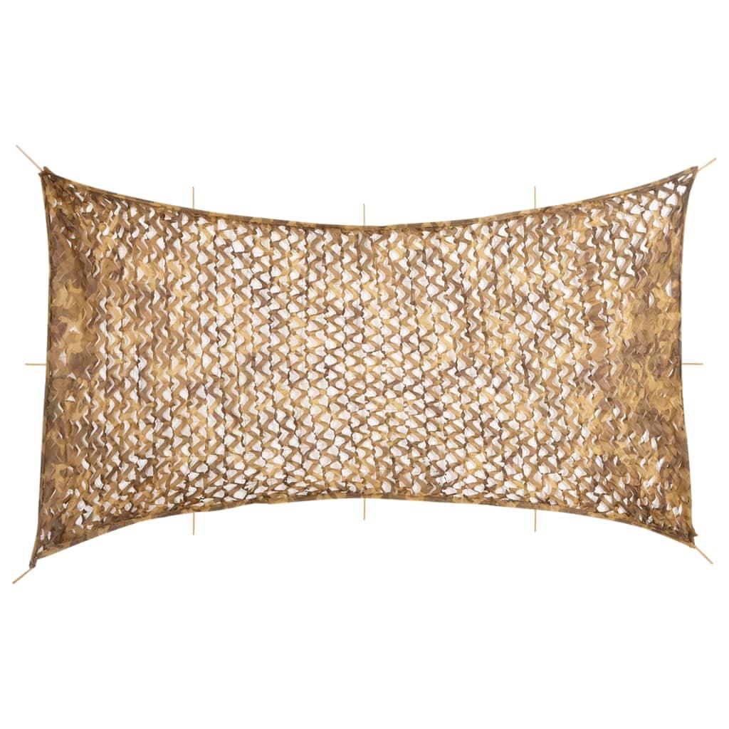 Camouflagenet 816 × 520 cm med opbevaringspose - sandfarvet billede