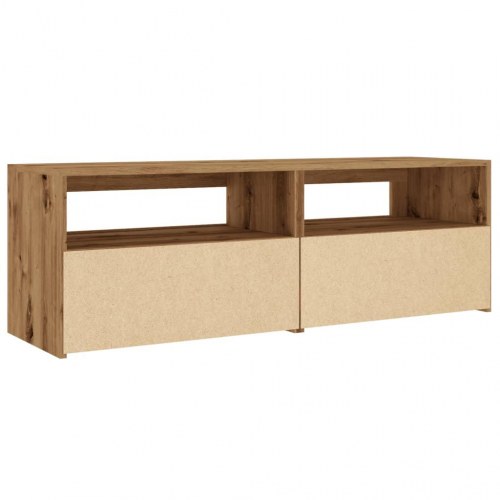 TV-bord med LED-lys 120 x 35 x 40 cm