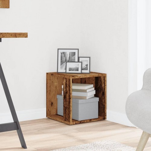 Sidebord/hjørneskab 33×33×34 cm i konstrueret træ - antik eg