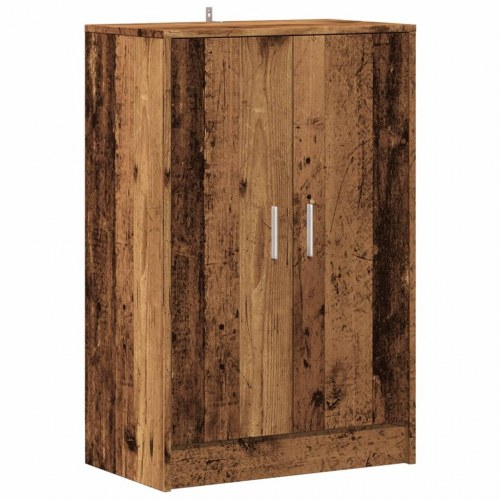 Skoskab 60×35×92 cm i konstrueret træ - antik eg