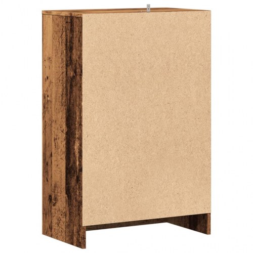 Skoskab 60×35×92 cm i konstrueret træ - antik eg