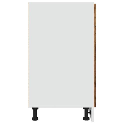 Underskab med skuffe 50x46x81,5 cm konstrueret træ antikt træ
