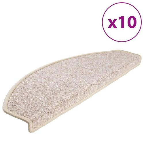 Trappemåtter 10 stk. 65x24x4 cm gråbrun