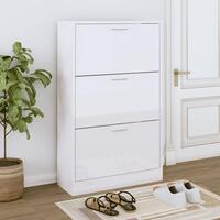 Skoreol 63x24x103 cm konstrueret træ hvid højglans