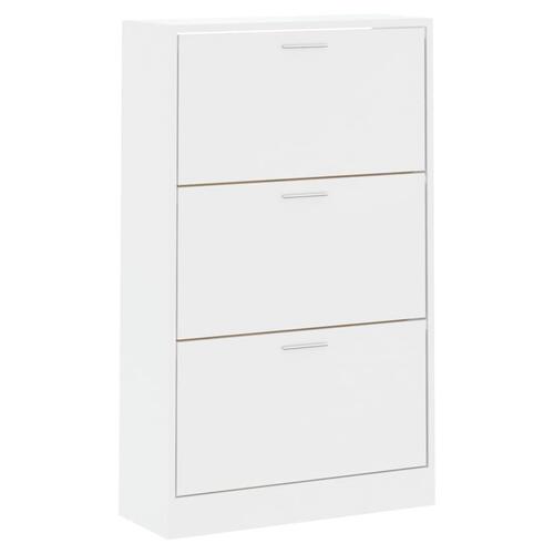 Skoreol 63x24x103 cm konstrueret træ hvid højglans