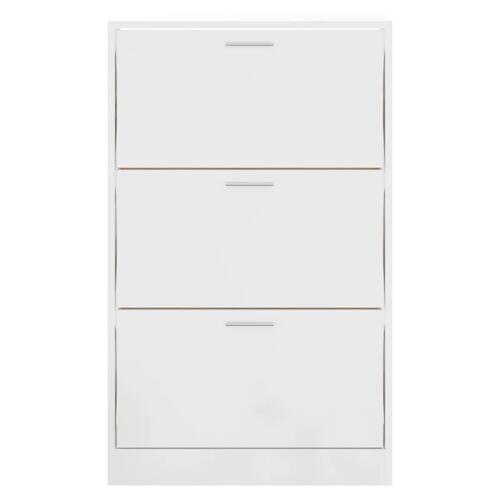 Skoreol 63x24x103 cm konstrueret træ hvid højglans