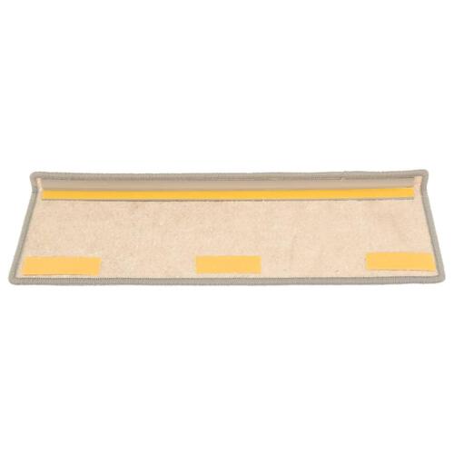 Selvklæbende trappetrinsmåtter 15 stk. 65x21x4 cm sølvfarvet