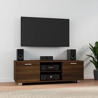 Tv-bord 120x40,5x35 cm konstrueret træ brun egetræsfarve
