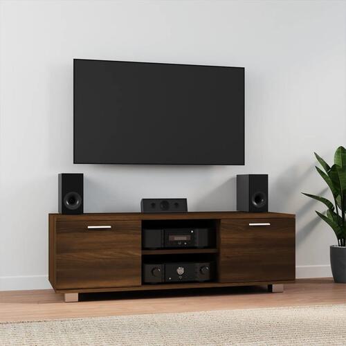 Tv-bord 120x40,5x35 cm konstrueret træ brun egetræsfarve
