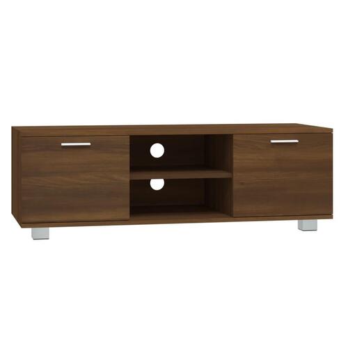 Tv-bord 120x40,5x35 cm konstrueret træ brun egetræsfarve