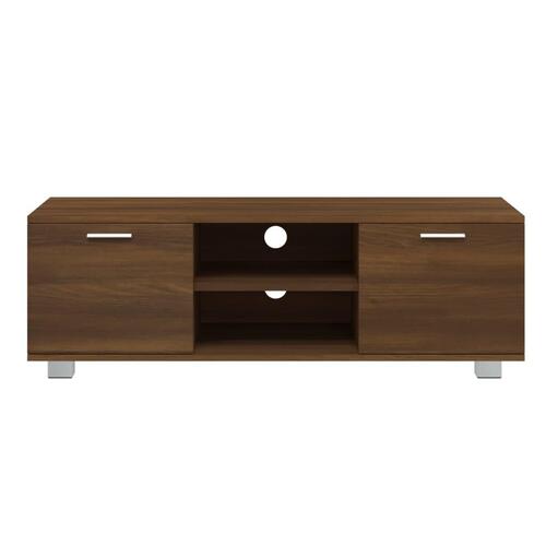Tv-bord 120x40,5x35 cm konstrueret træ brun egetræsfarve