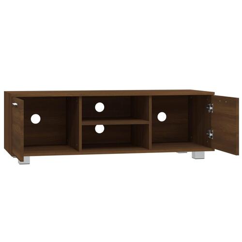 Tv-bord 120x40,5x35 cm konstrueret træ brun egetræsfarve