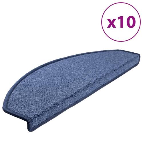 Trappemåtter 10 stk. 65x24x4 cm blå