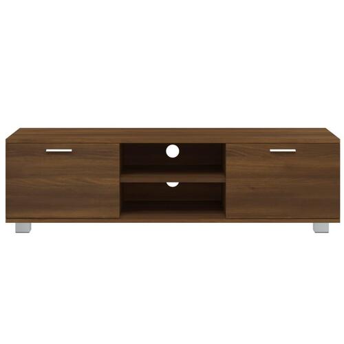 Tv-bord 140x40,5x35 cm konstrueret træ brun egetræsfarve