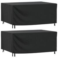 Havemøbelovertræk 2 stk. 172x113x73 cm vandtæt 420D sort