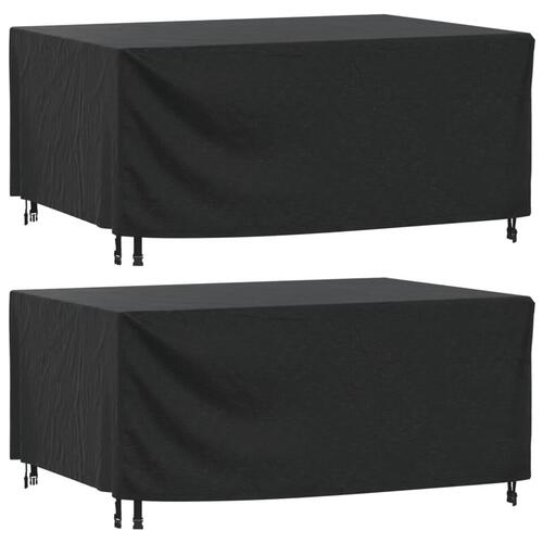 Havemøbelovertræk 2 stk. 172x113x73 cm vandtæt 420D sort