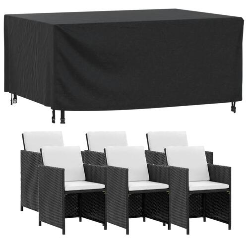 Havemøbelovertræk 2 stk. 172x113x73 cm vandtæt 420D sort