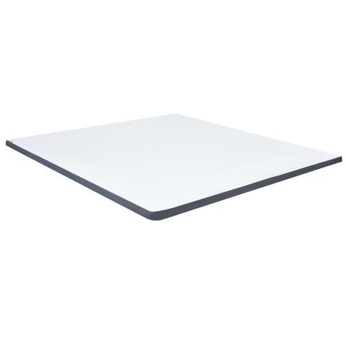 Seng med madras 200x200 cm stof mørkegrå