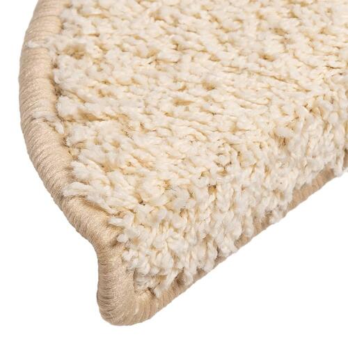 Trappemåtter 10 stk. 56x17x3 cm cremefarvet