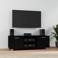 Tv-bord 120x40,5x35 cm konstrueret træ sort
