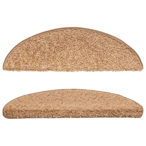 Trappemåtter 10 stk. 56x17x3 cm beige
