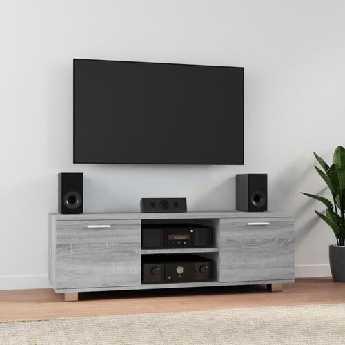 Tv-bord 120x40,5x35 cm konstrueret træ grå sonoma-eg