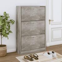 Skoskab 63x24x103 cm konstrueret træ betongrå