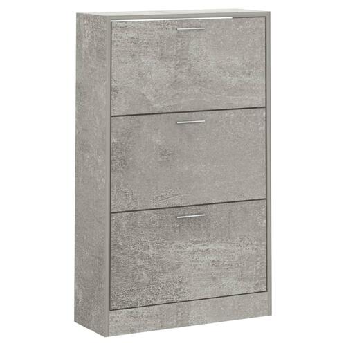 Skoskab 63x24x103 cm konstrueret træ betongrå