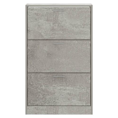 Skoskab 63x24x103 cm konstrueret træ betongrå
