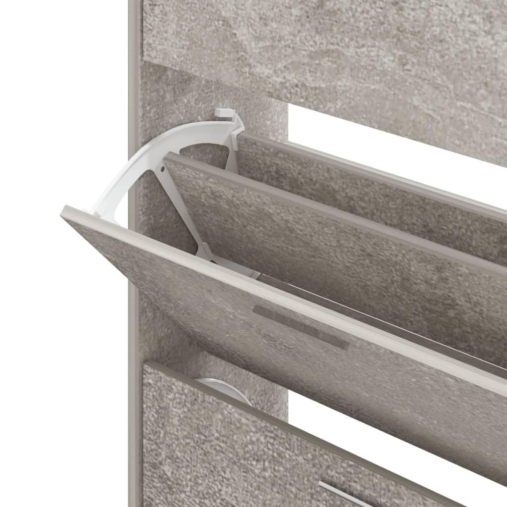 Skoskab 63x24x103 cm konstrueret træ betongrå