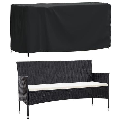 Havemøbelovertræk 2 stk. 180x70x90 cm vandtæt 420D sort