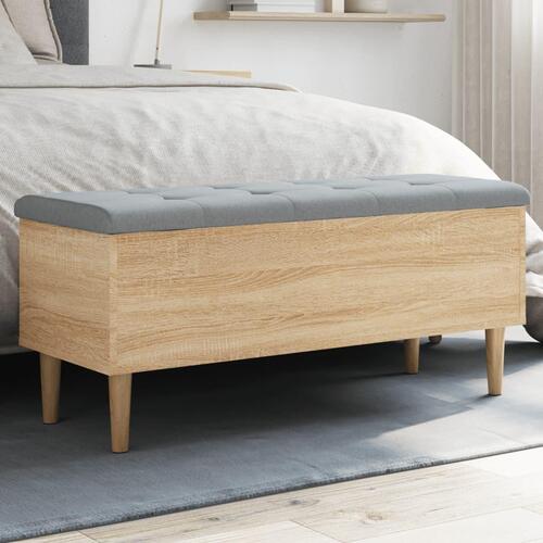 Skobænk 102x42x46 cm konstrueret træ sonoma-eg